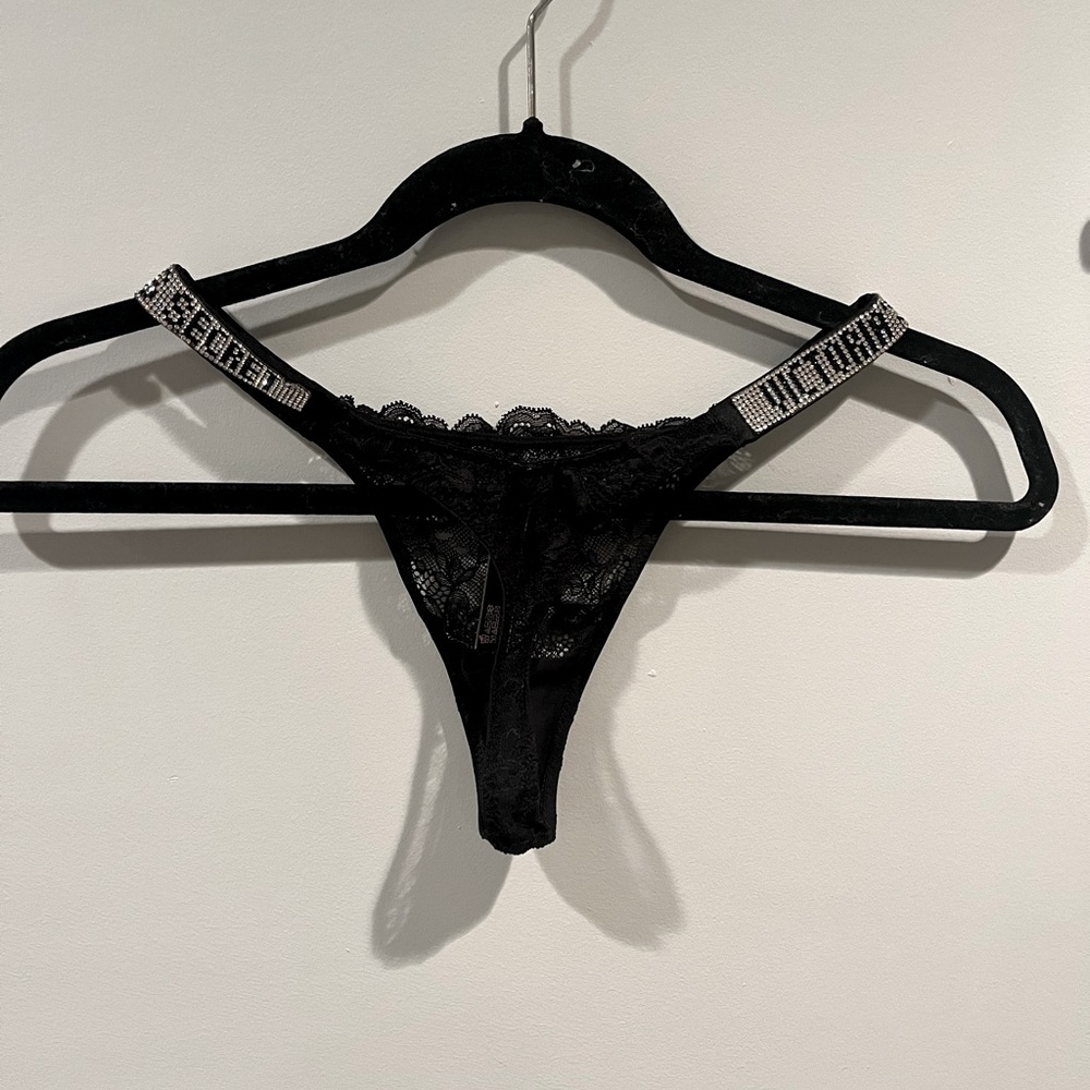VS Rhinestone Strap Thong - Picture 2 of 3